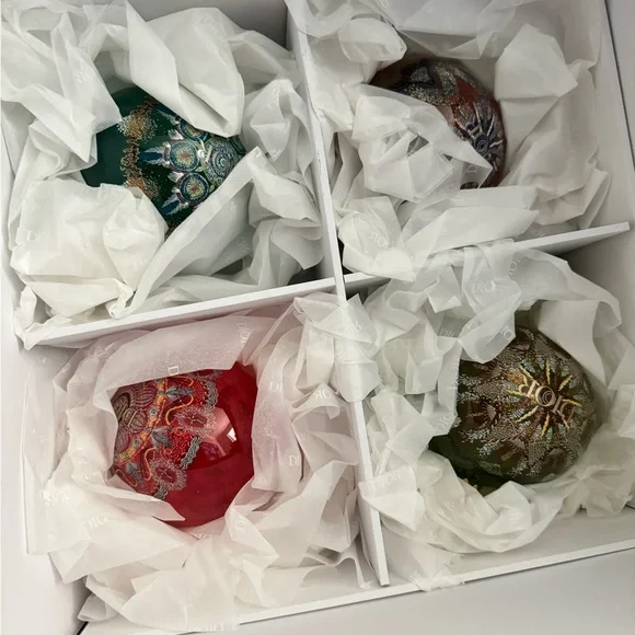 RARE DIOR set of 8 ornaments | holiday | christmas ornaments BNIB - Picture 5 of 9